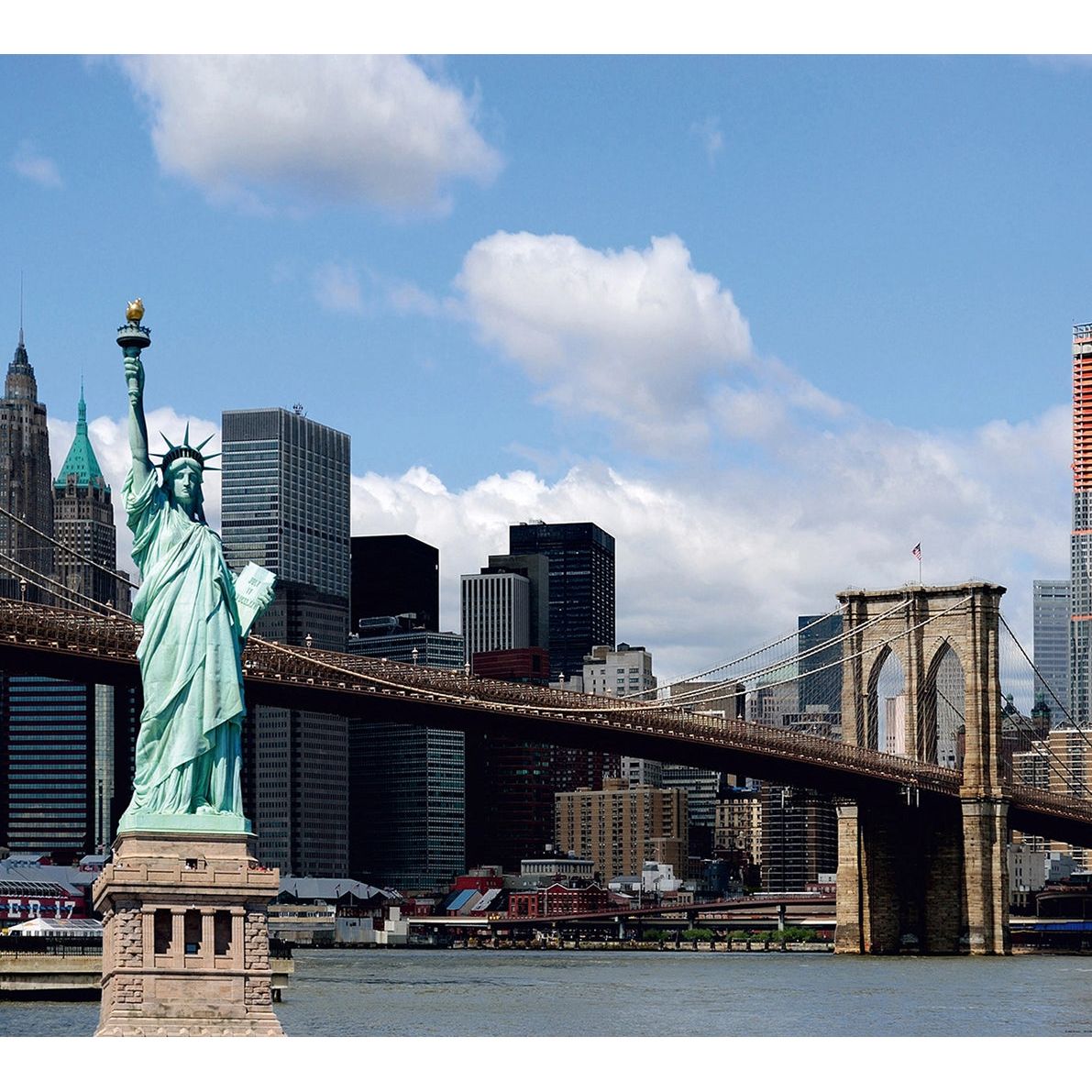 Statue of Liberty: NYC Waterfront View Wall Mural
