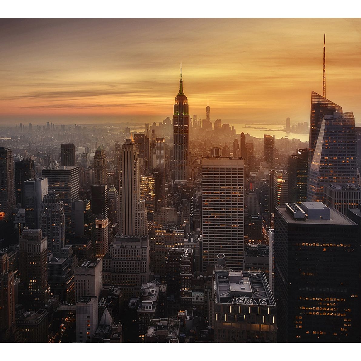 Sunset Serenity: Cityscape Wall Mural