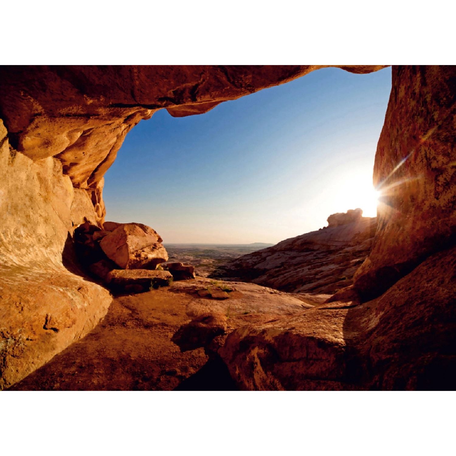 Cave Sunset Serenity: Wall Mural