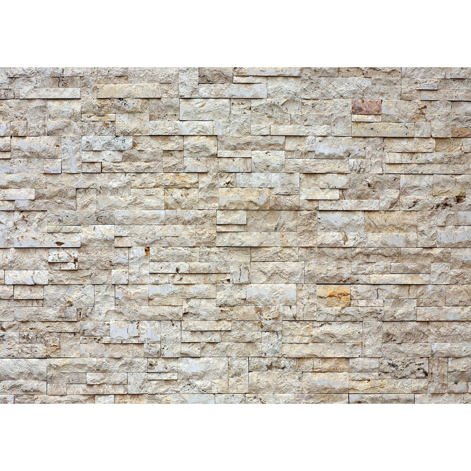 Earthen Harmony: Rustic Stacked Stone Wall Mural