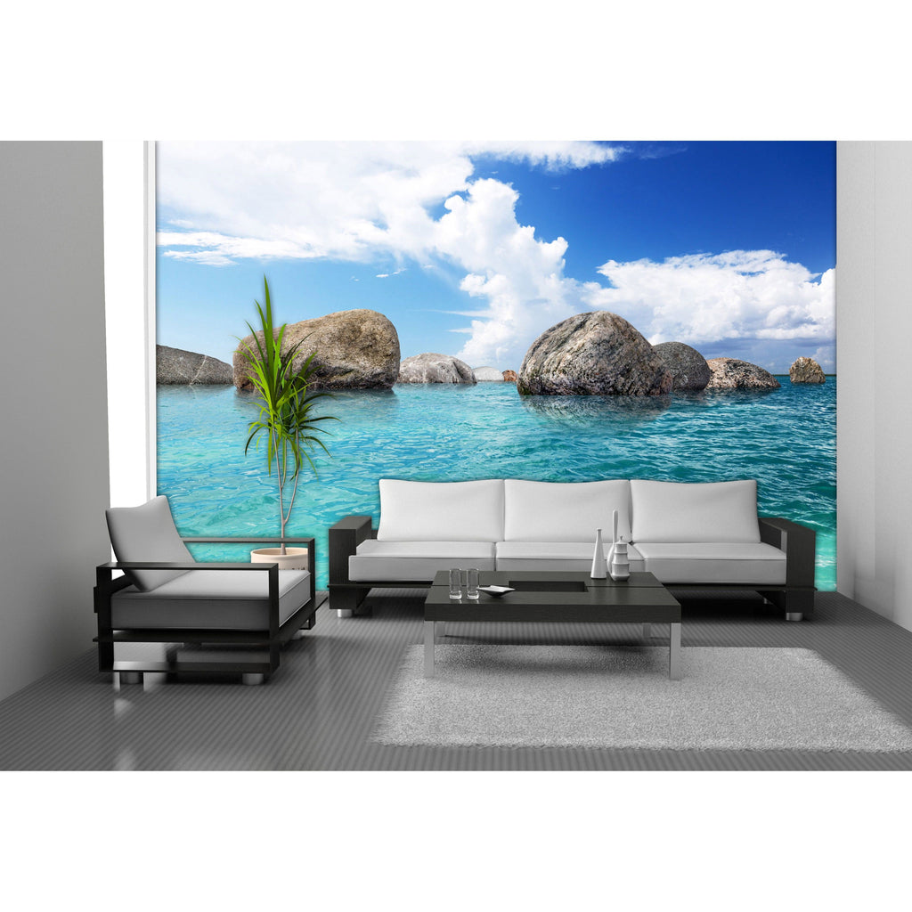 Coastal Majesty: Seaside Rocks Wall Mural