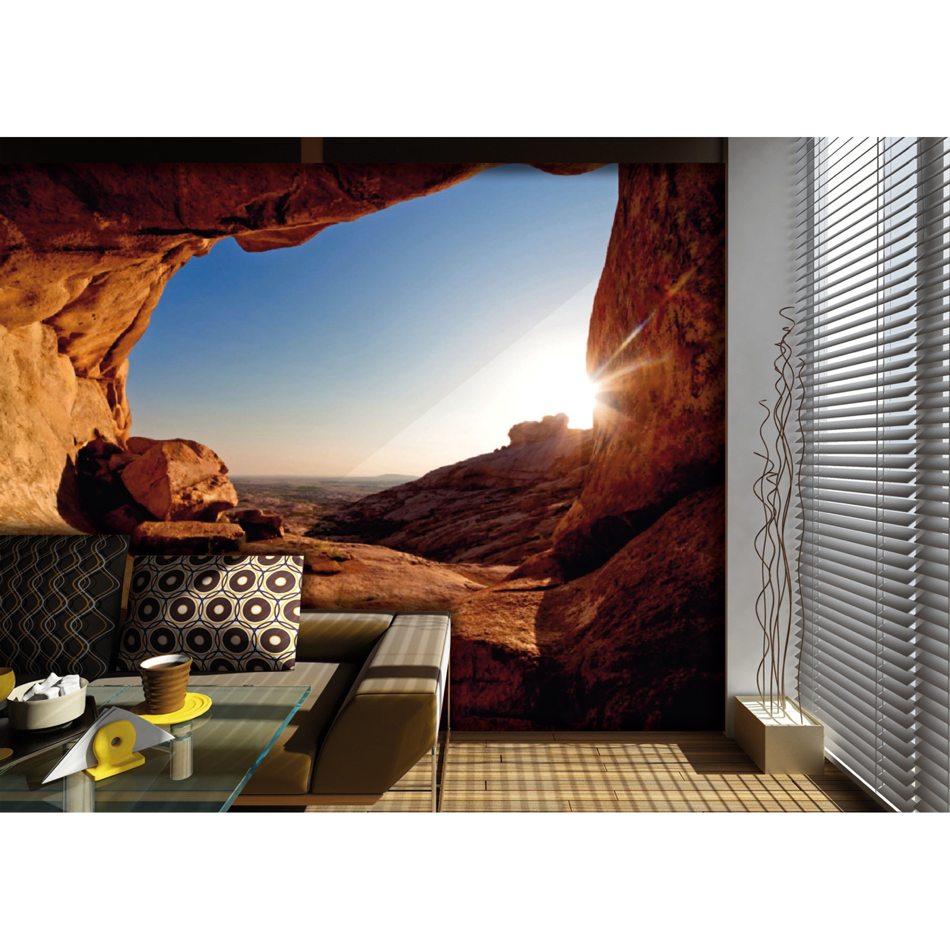 Cave Sunset Serenity: Wall Mural