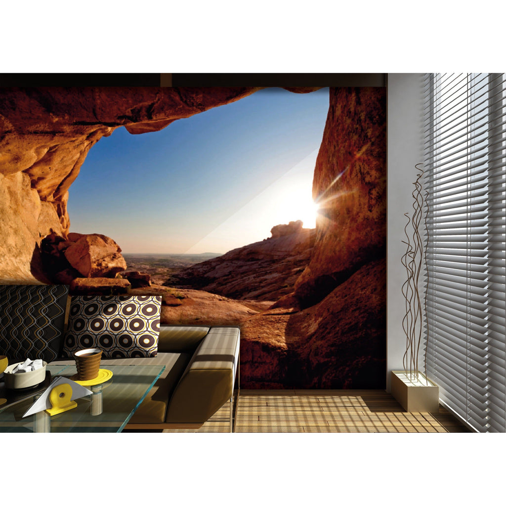 Cave Sunset Serenity: Wall Mural