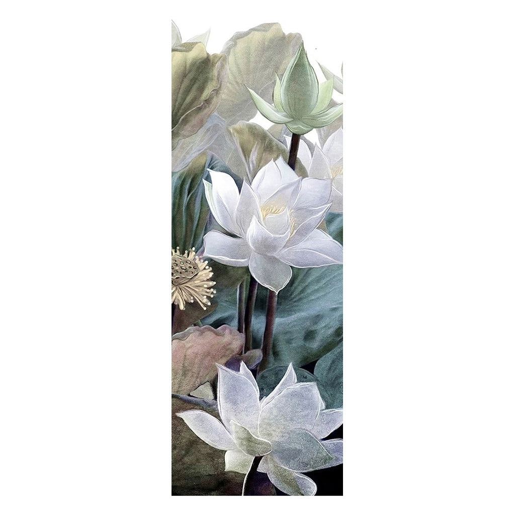 Blooming Elegance: Big White Flowers Wall Mural