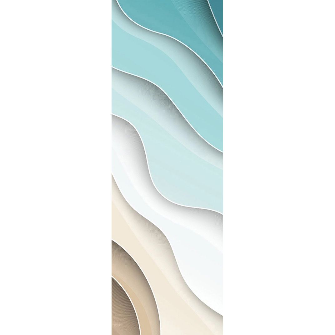 Oceanic Elegance: Multicolored Wave Wall Mural