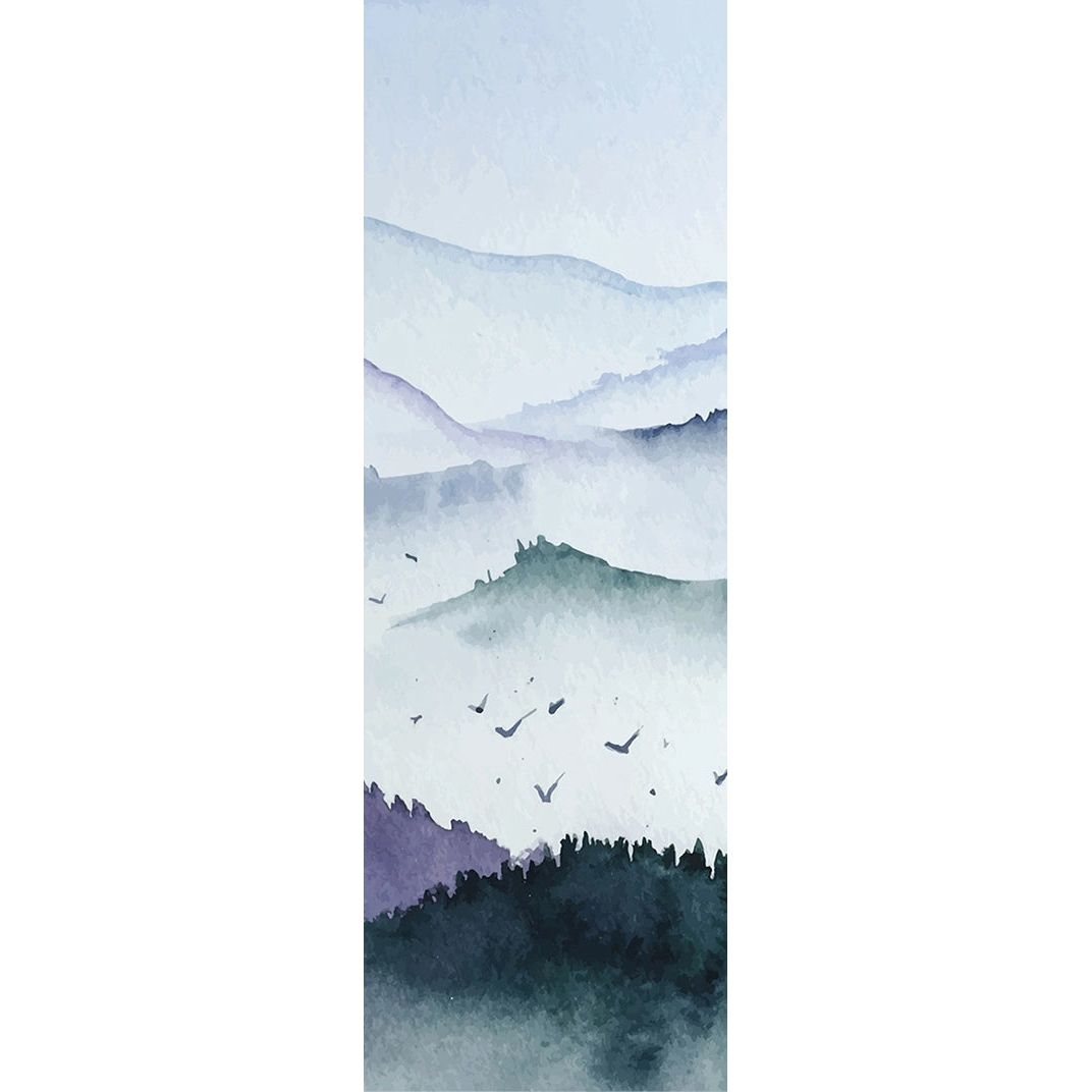 Majestic Peaks: Cloud-Crowned Mountain Wall Mural