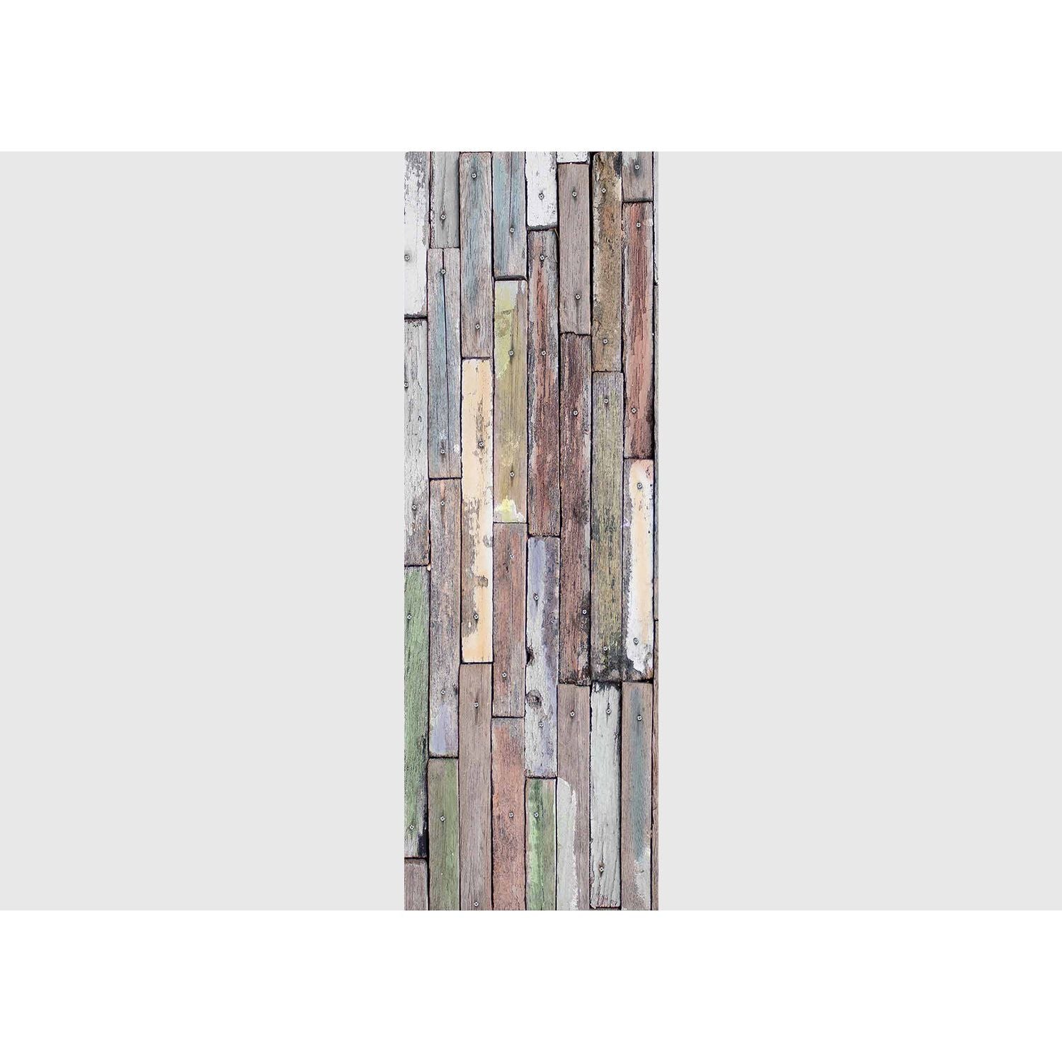 Colorful Wooden Rectangles: Vibrant Wall Mural Design