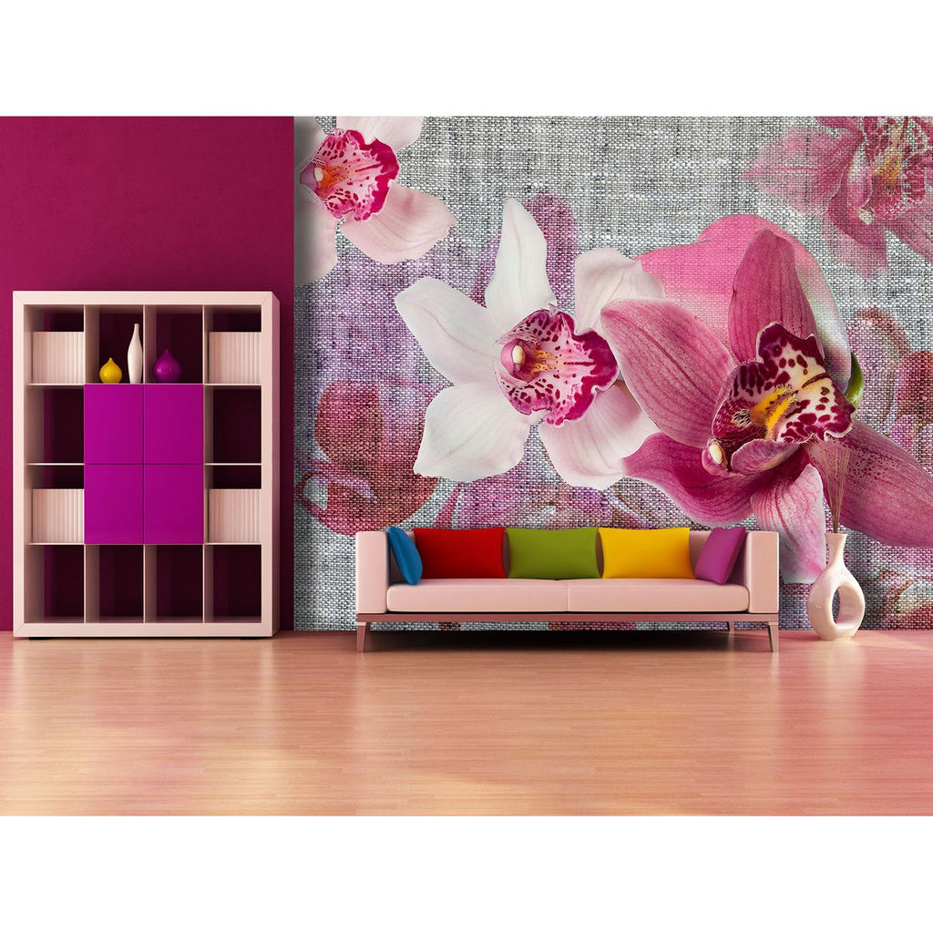 Orchid Elegance: A Tapestry of Floral Splendor Wall Mural