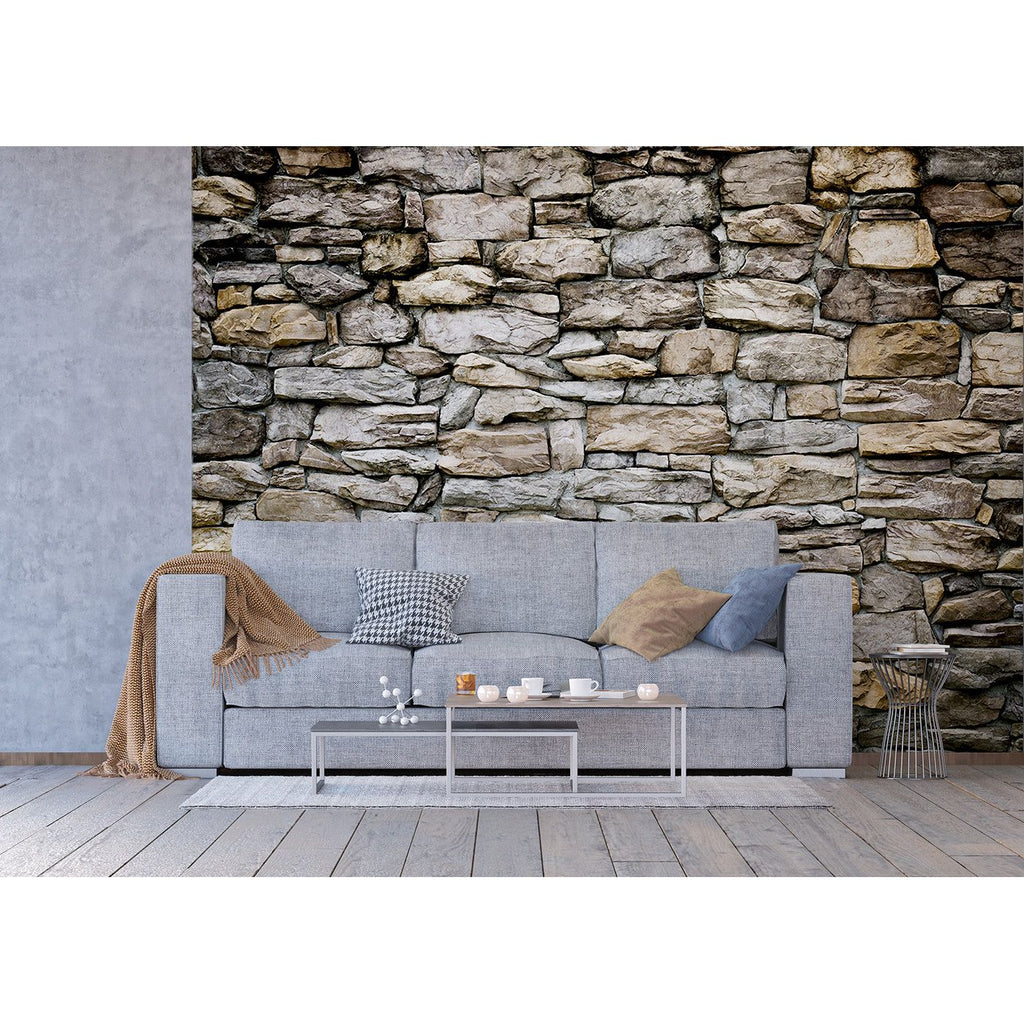 Rustic Masonry: Natural Stone Wall Mural