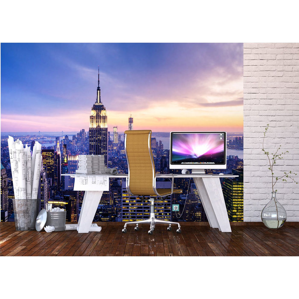 Dusk Over Manhattan: New York Skyline Wall Mural